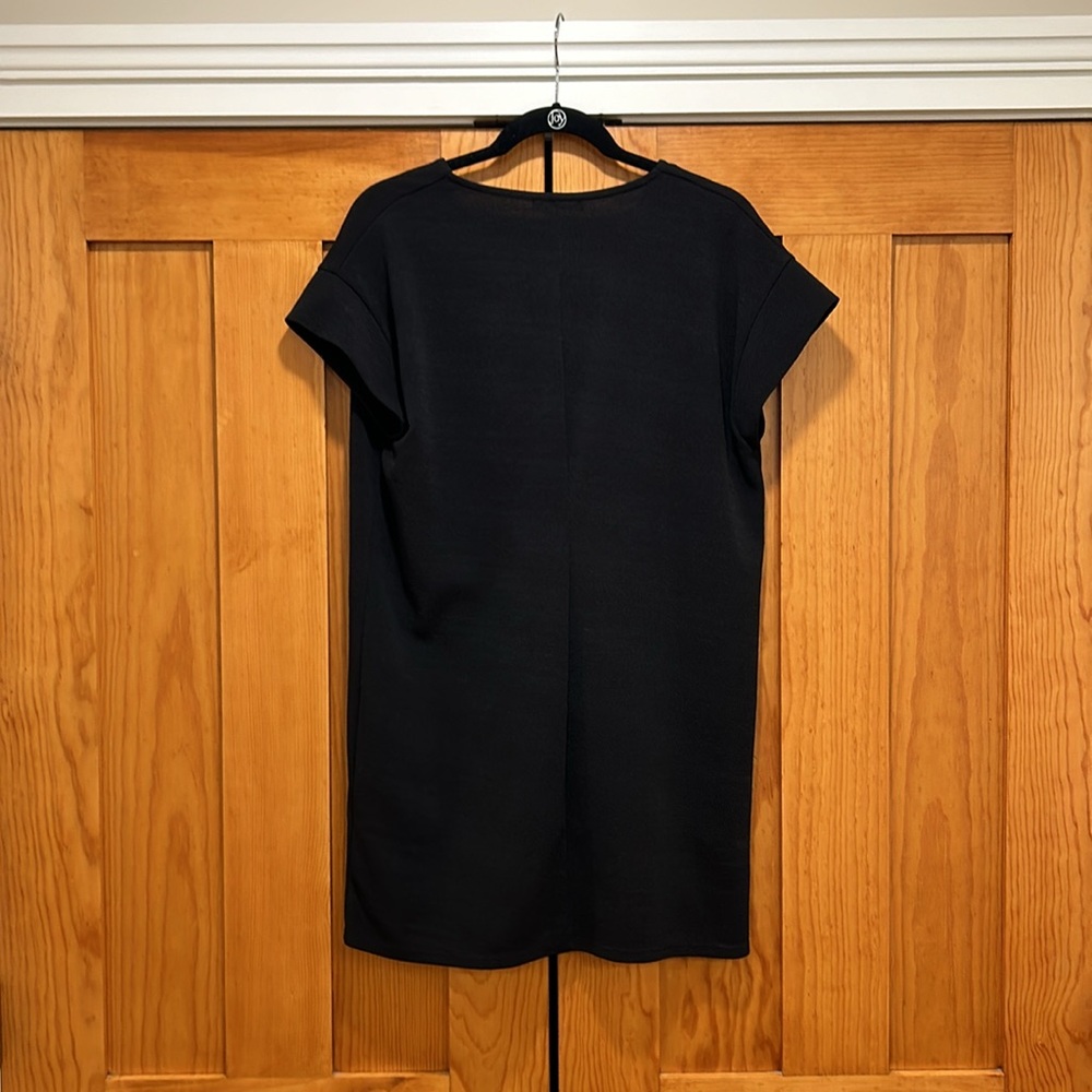 ZARA Woman Black Phoenix Mini Dress – Size M | Shift Dress LBD - Picture 7 of 7